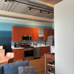 Custom gradient painted interior accent wall