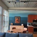 Custom gradient painted interior accent wall