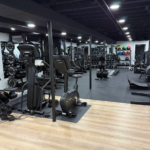 Finished basement project with modern home gym